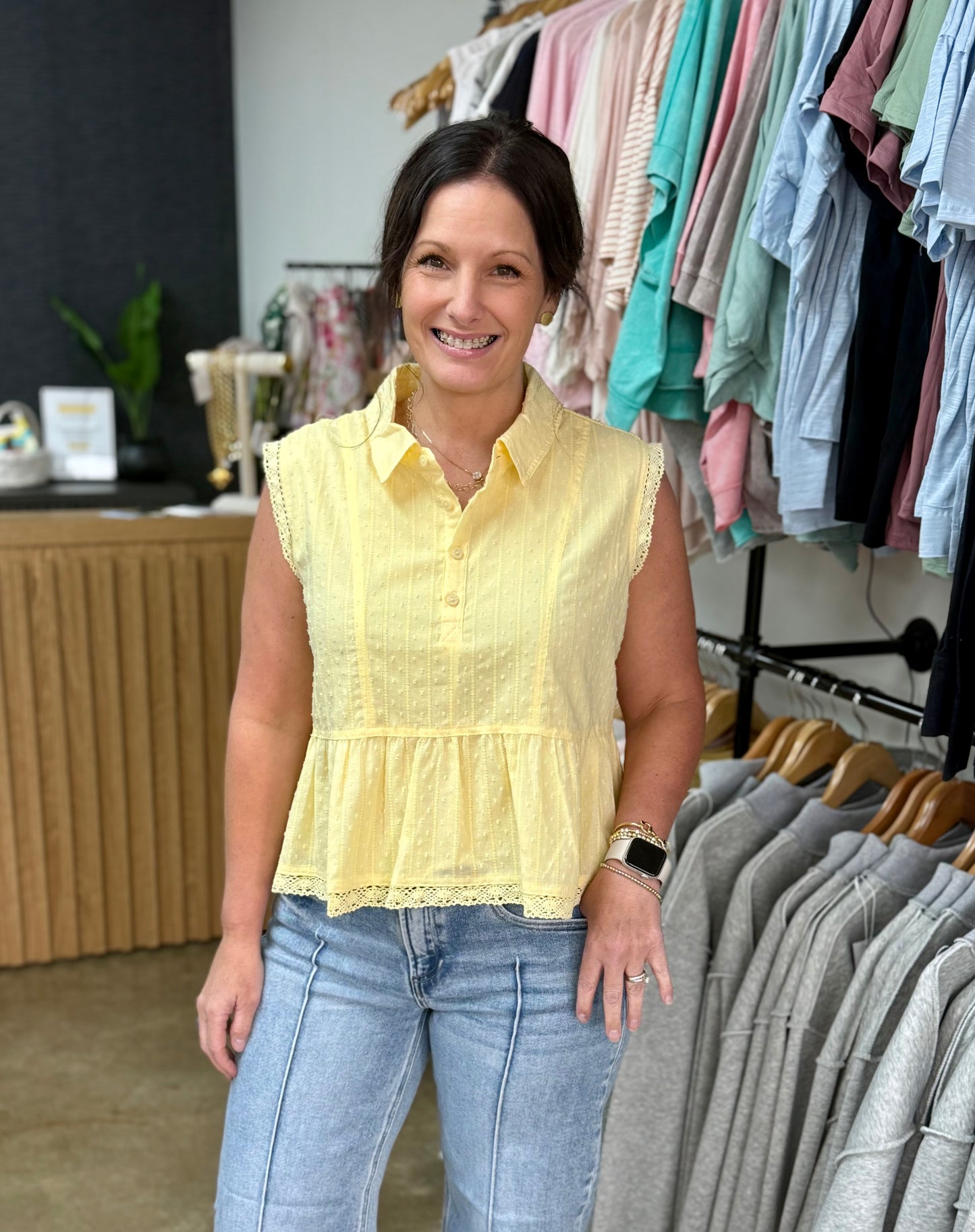 Claire Lemon Top