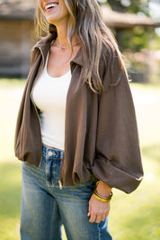 Bubble Hem Crop Jacket