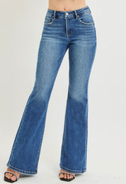 Mid Rise Flare Jeans