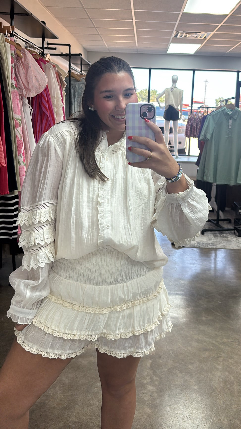 Ruffle Sleeve Blouse