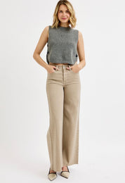 High Rise Lurex Palazzo Pants