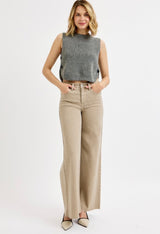 High Rise Lurex Palazzo Pants