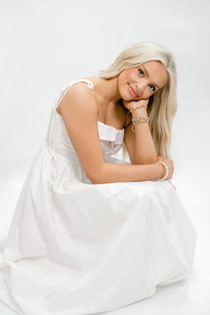 Bubble Hem Midi Dress