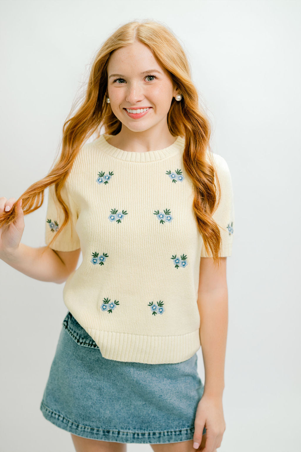 Floral Embroidery Sweater