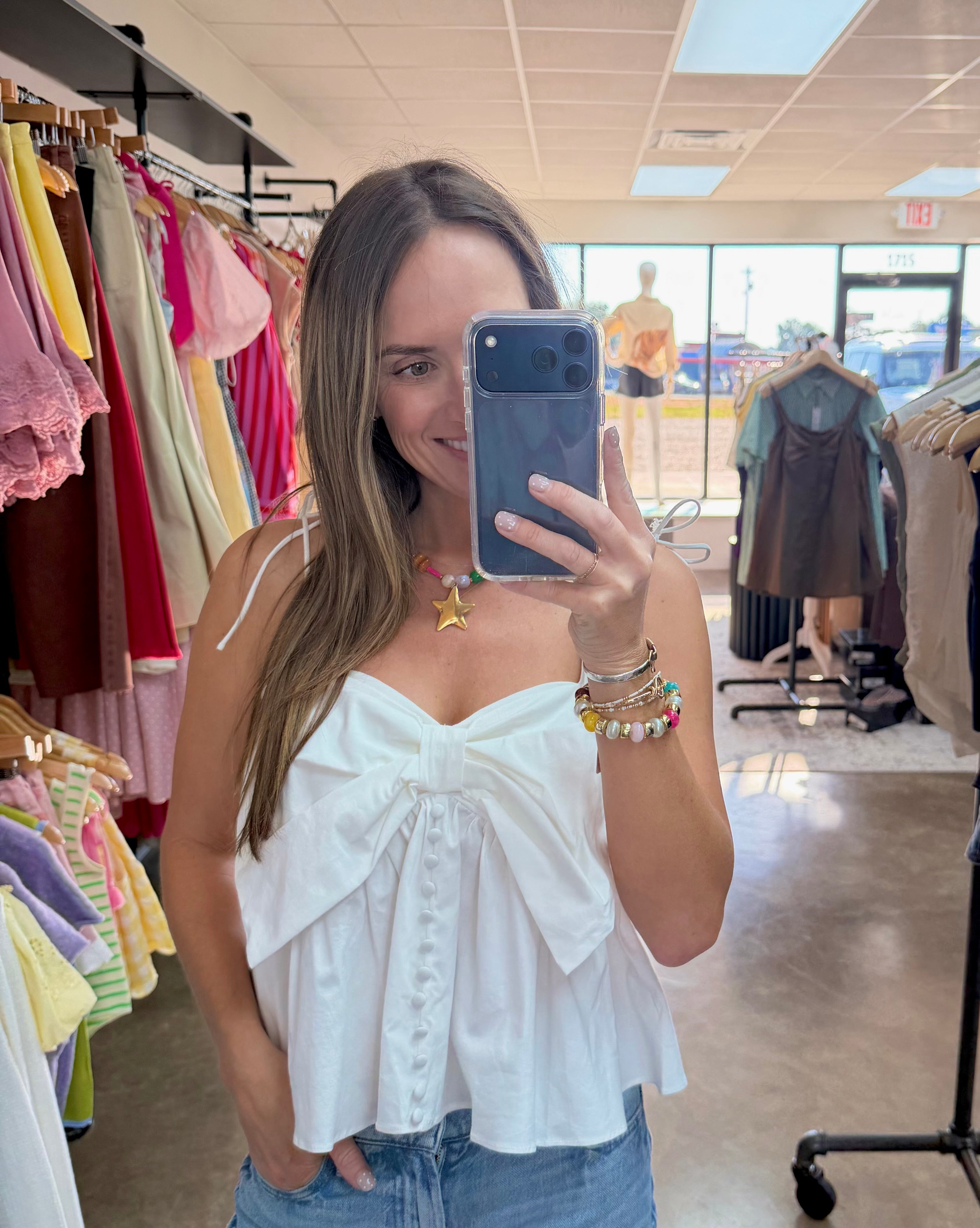 White Bow Top