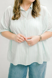 Maggie Oversized Crinkle Button Down