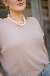 Drop Sleeve Knit Top