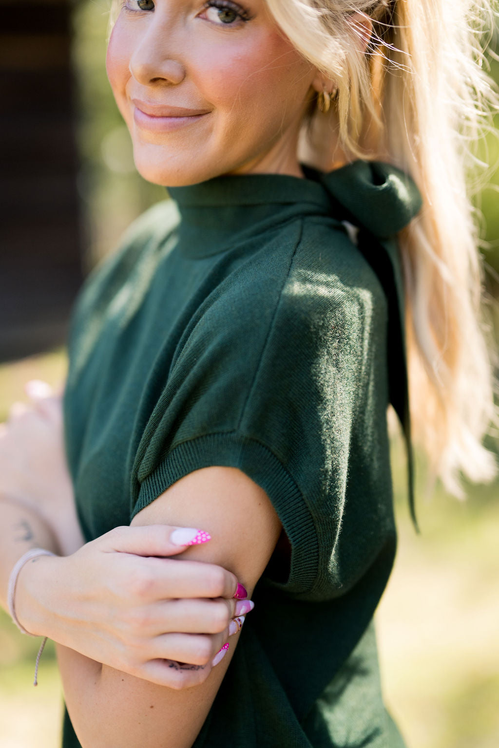 Julie Tie Neck Knit Top