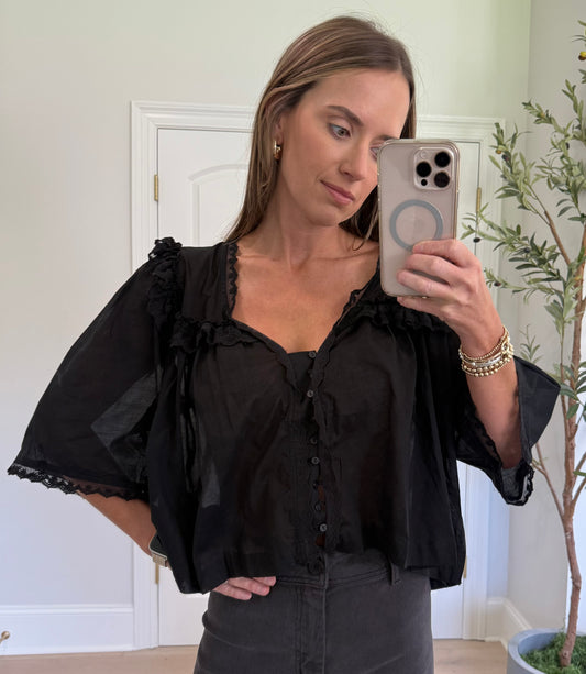 Brandi Lace Trim Top