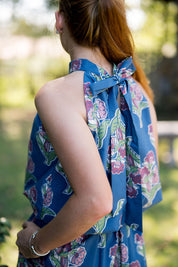 Floral Print Halter Top & Maxi Skirt Set