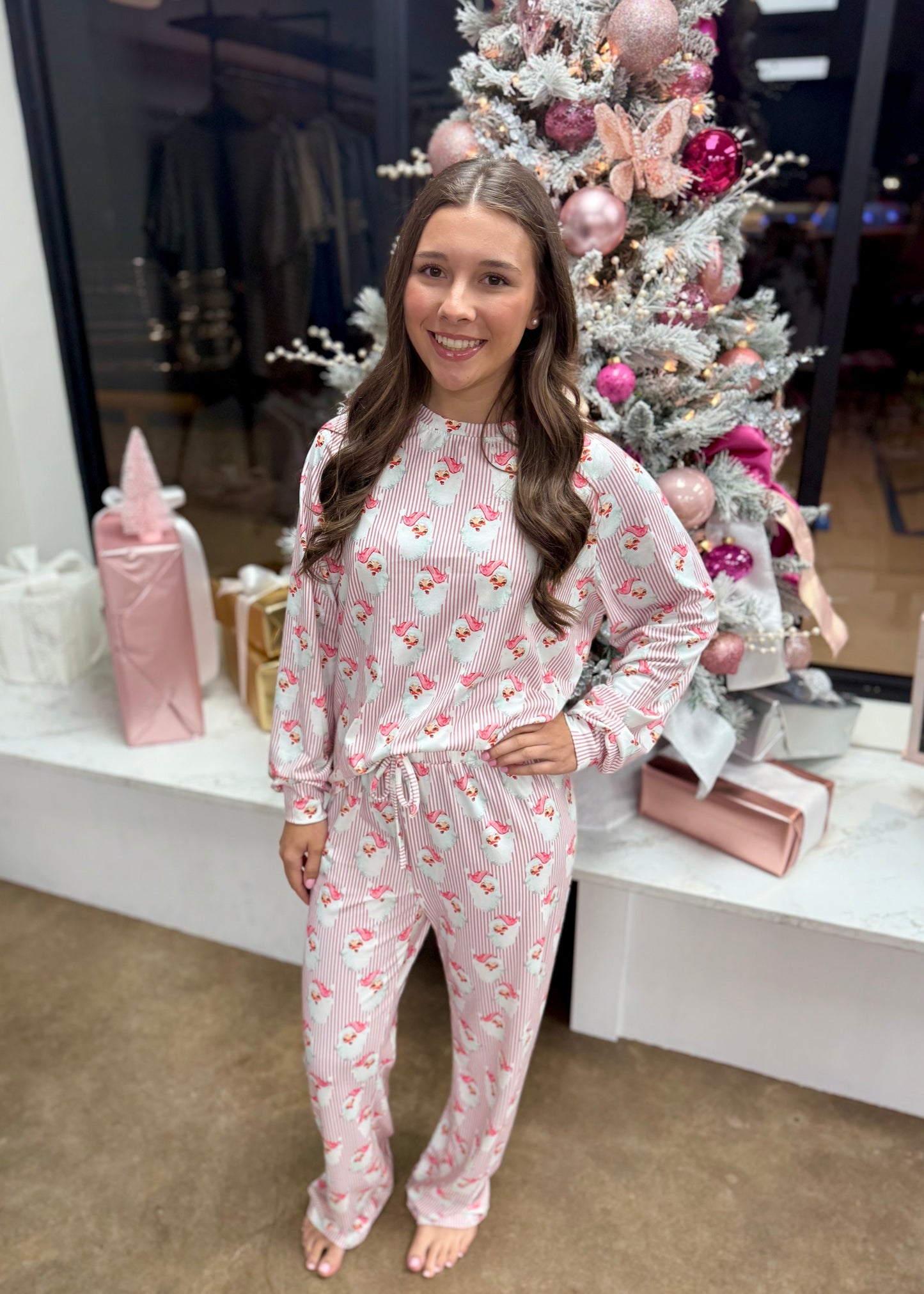 Striped Santa Pajamas