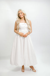 Bubble Hem Midi Dress
