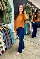 Textured Long Sleeve Top