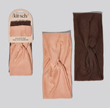 Recycled Fabric Wide Twist Headbands-rosewood