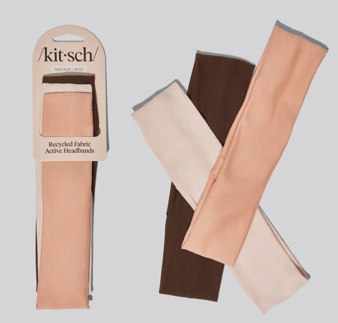 Recycled Fabric Active Headbands- 3 piece