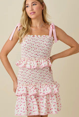 Floral Smocked Mini Dress