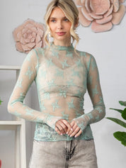 Lace See Through Top