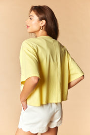 Louisiana Cheers Lace Trim Tee