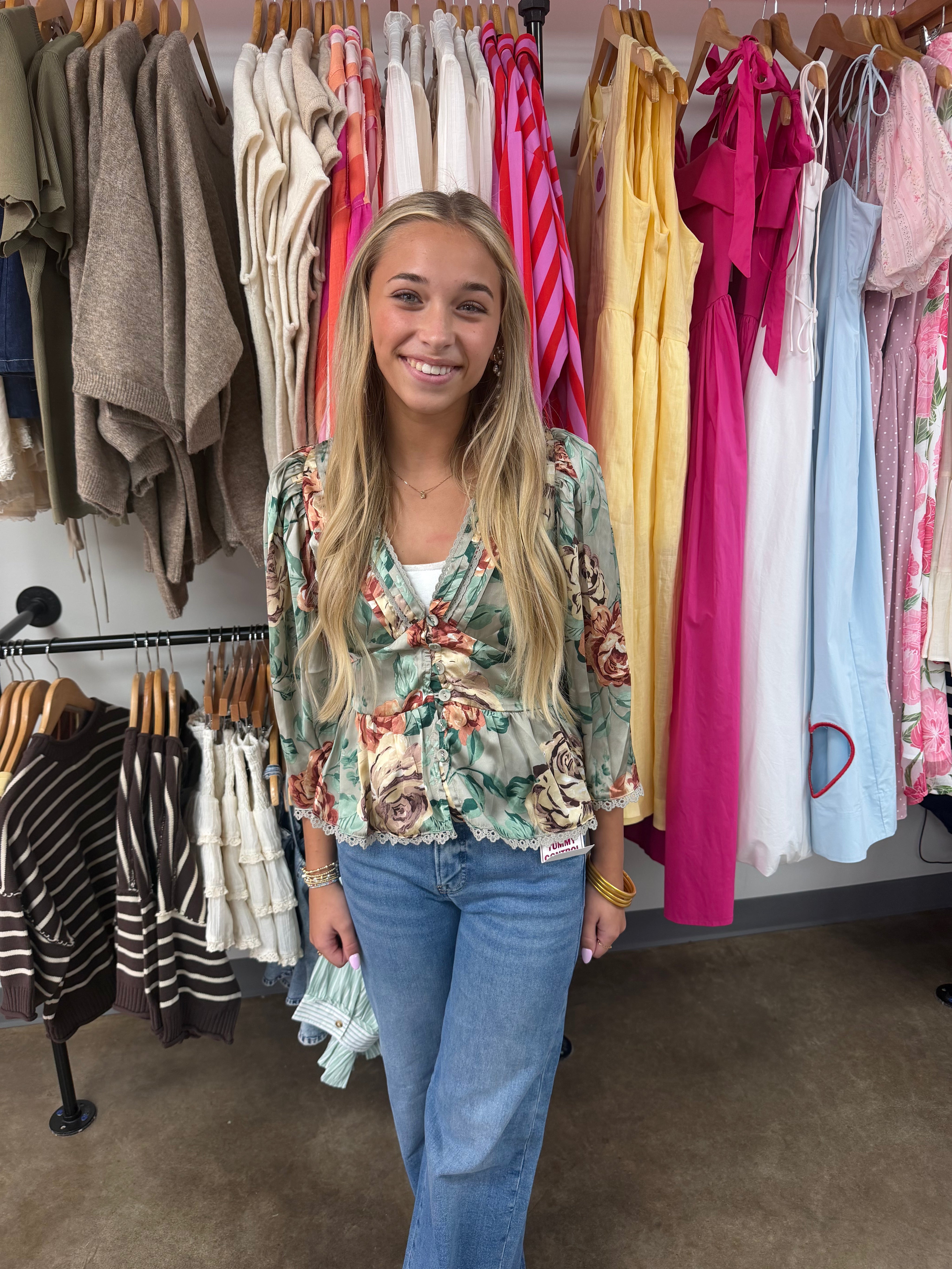 Etta Satin Peplum Blouse
