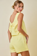 Lemon Back Bow Top