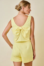Lemon Back Bow Top