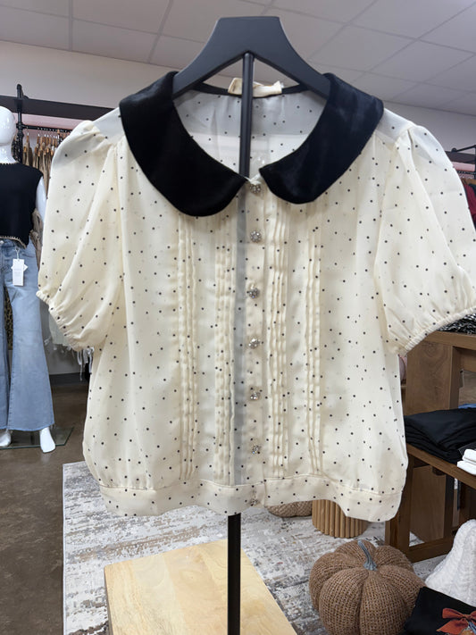 Raelyn Flocked Blouse