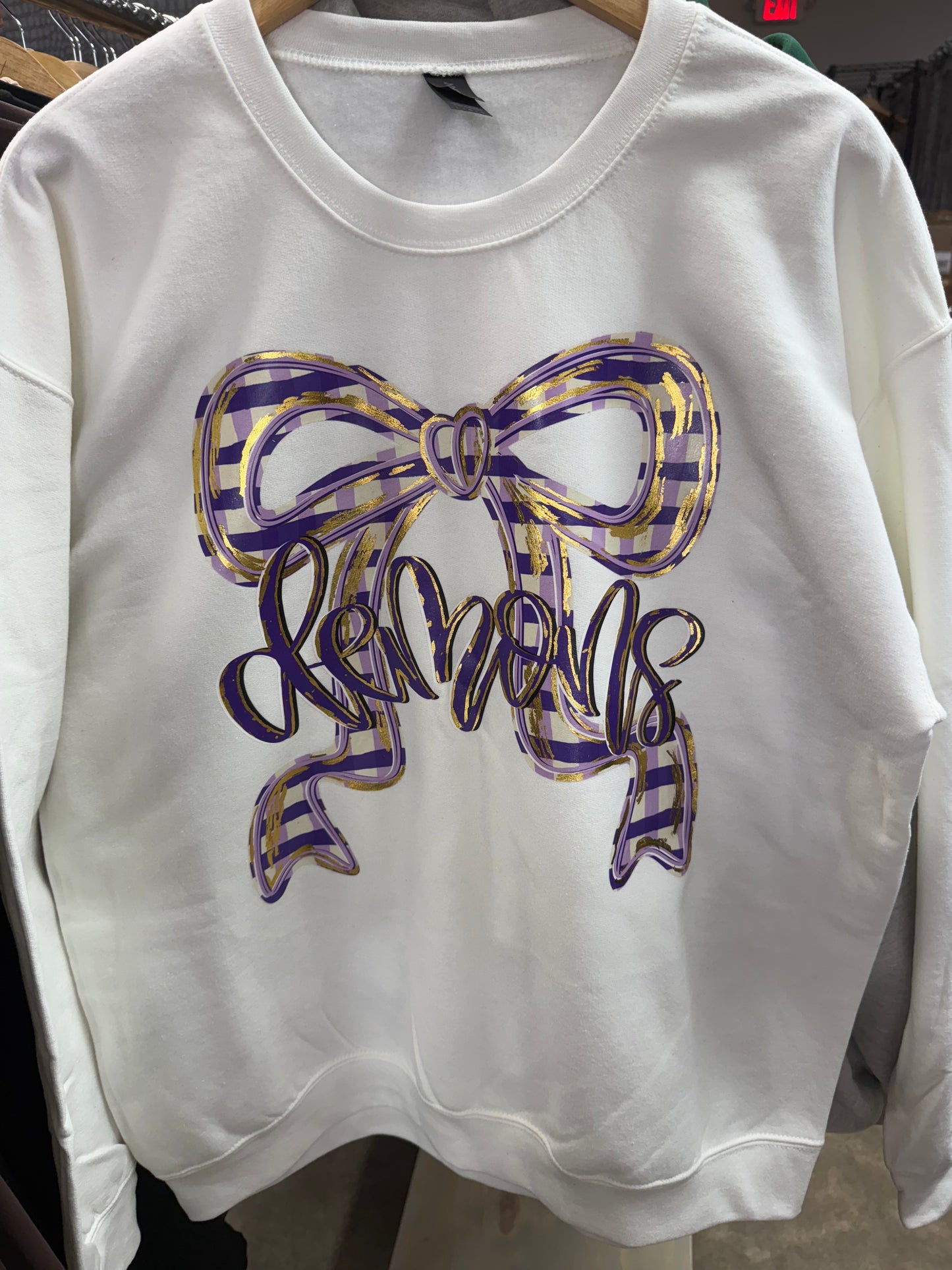 Demons Gold Foil Bow Sweatshirt