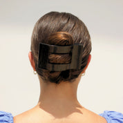 Jet Black Retangle Flat Claw Clip