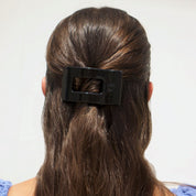 Jet Black Retangle Flat Claw Clip