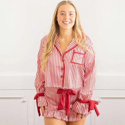Ruffle Striped Pajamas