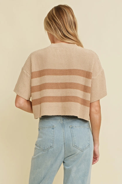 Zoey Ribbed Sweater Top
