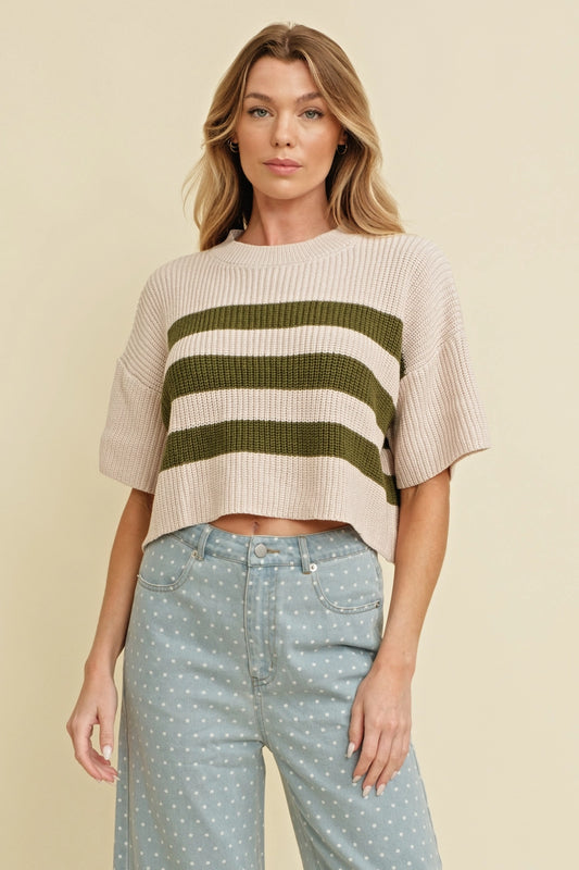 Zoey Ribbed Sweater Top