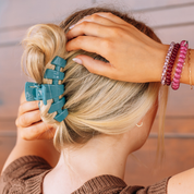 Classic Teal Claw Clip