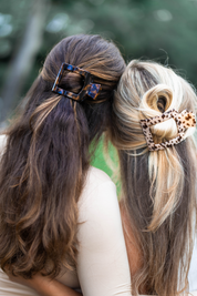 Tortoise Flat Square Hair Clip