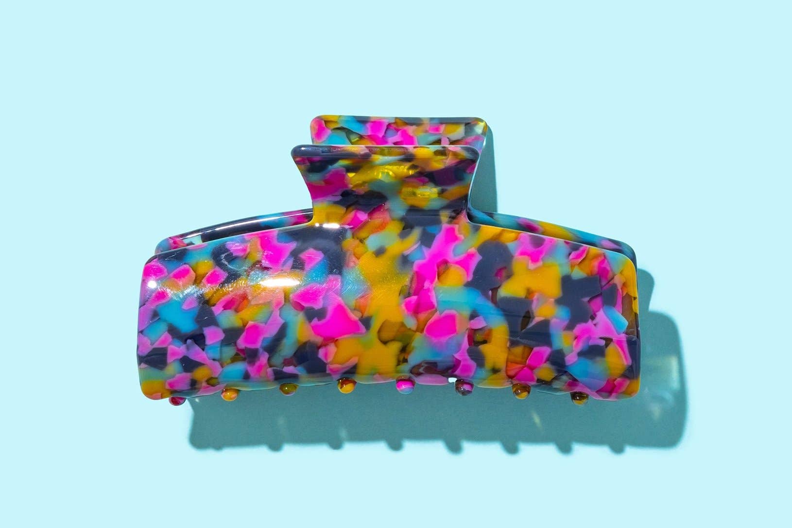 Claw Hair Clip - Large - Colorful Tortoise