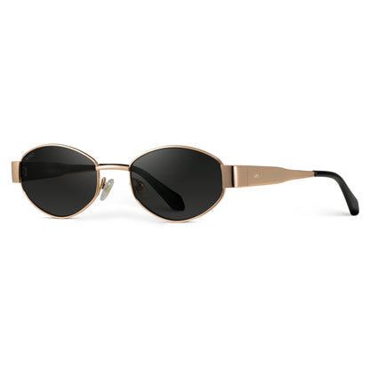 VERONA SMALL OVAL METAL FRAME SUNGLASSES