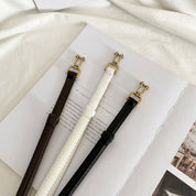WAIST-HUGGING VINTAGE MATTE THIN BELT