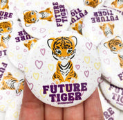 Future Tiger - Purple/Yellow - Game Day Button