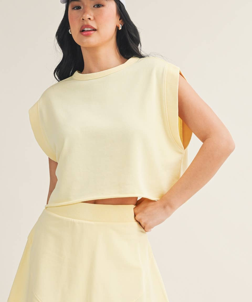 Mineral Wash Open Back Top