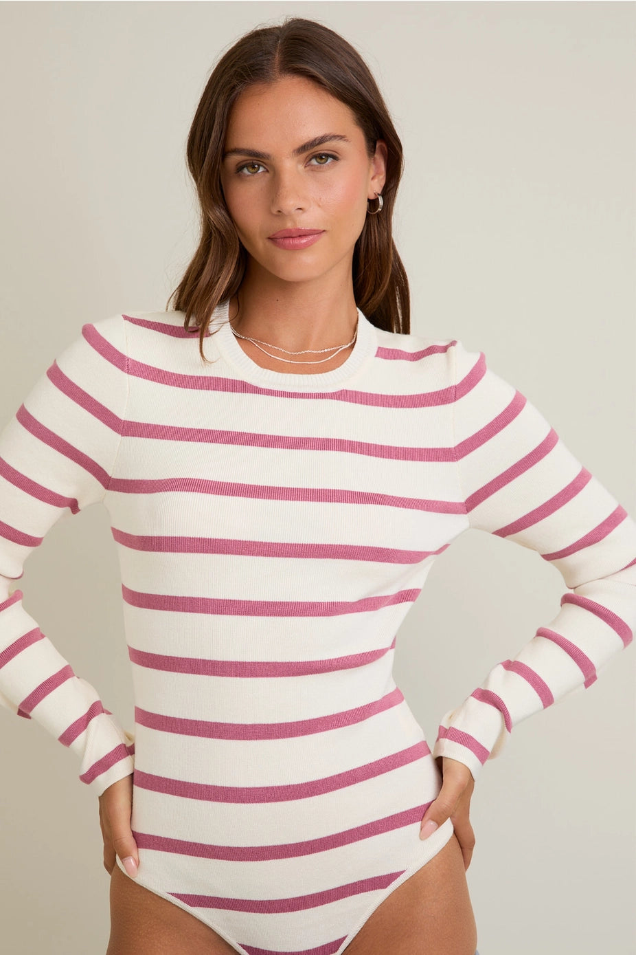 Kandis Striped Bodysuit