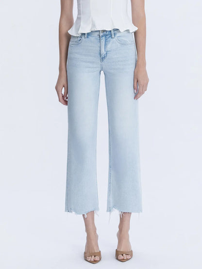 Aileeah High-Rise Slim Wide Leg Jeans