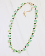 Bartlett Rhinestone Necklace Mint Opal