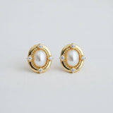 Chic Pearl and Zirconia Drop Earrings