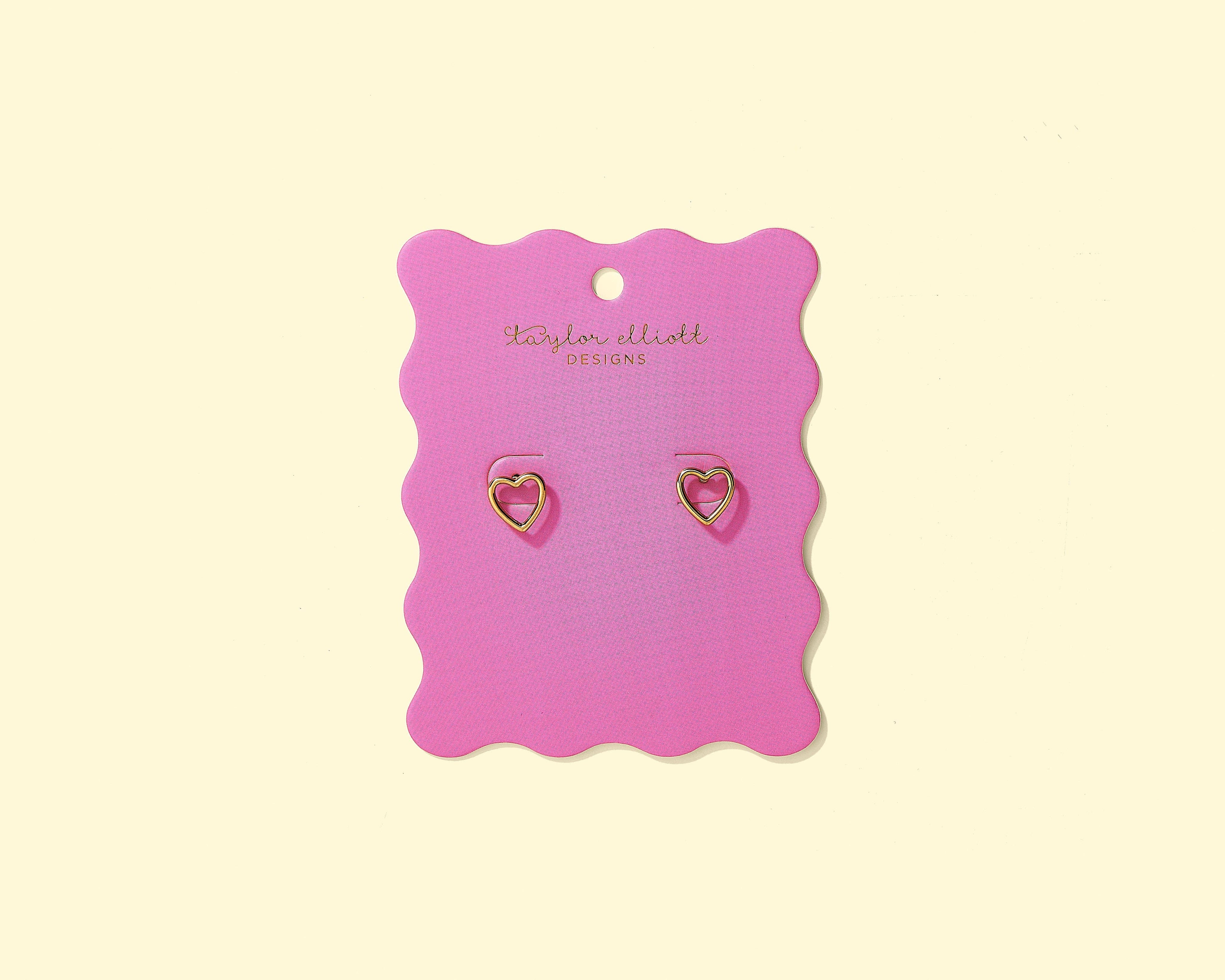 Stud Earrings - Gold-Plated Heart Shapes - Louisa