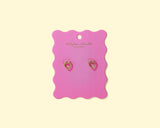 Stud Earrings - Gold-Plated Heart Shapes - Louisa