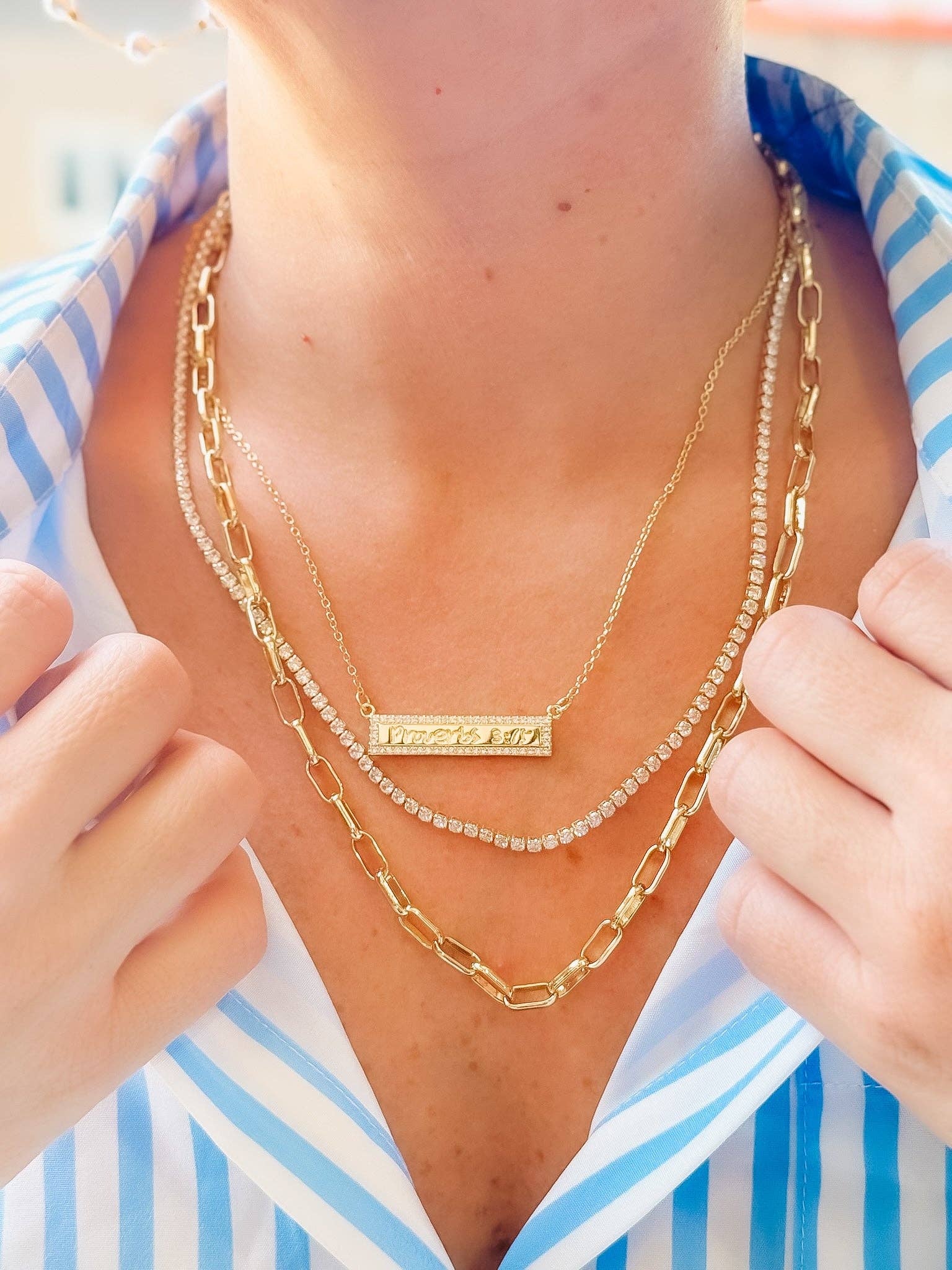 Proverbs 3:15 Layered Necklace