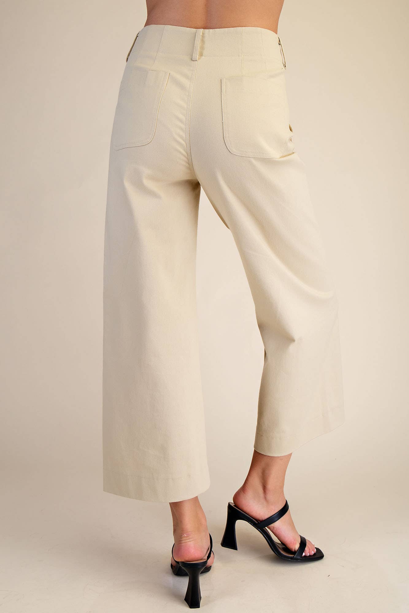 Colette Wide Leg Scallop Pocket Pants