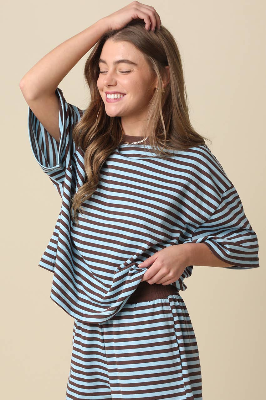 Lena Striped Relaxed Set