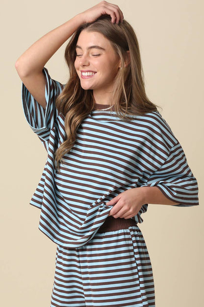 Lena Striped Relaxed Set