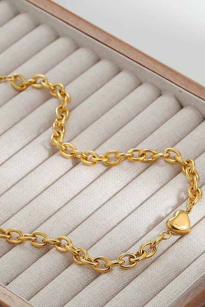 Heart 18K Gold Dipped Chain